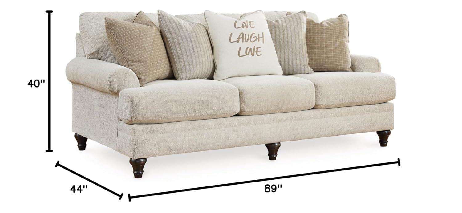 89" Recessed Arm Sofa with Reversible Cushions