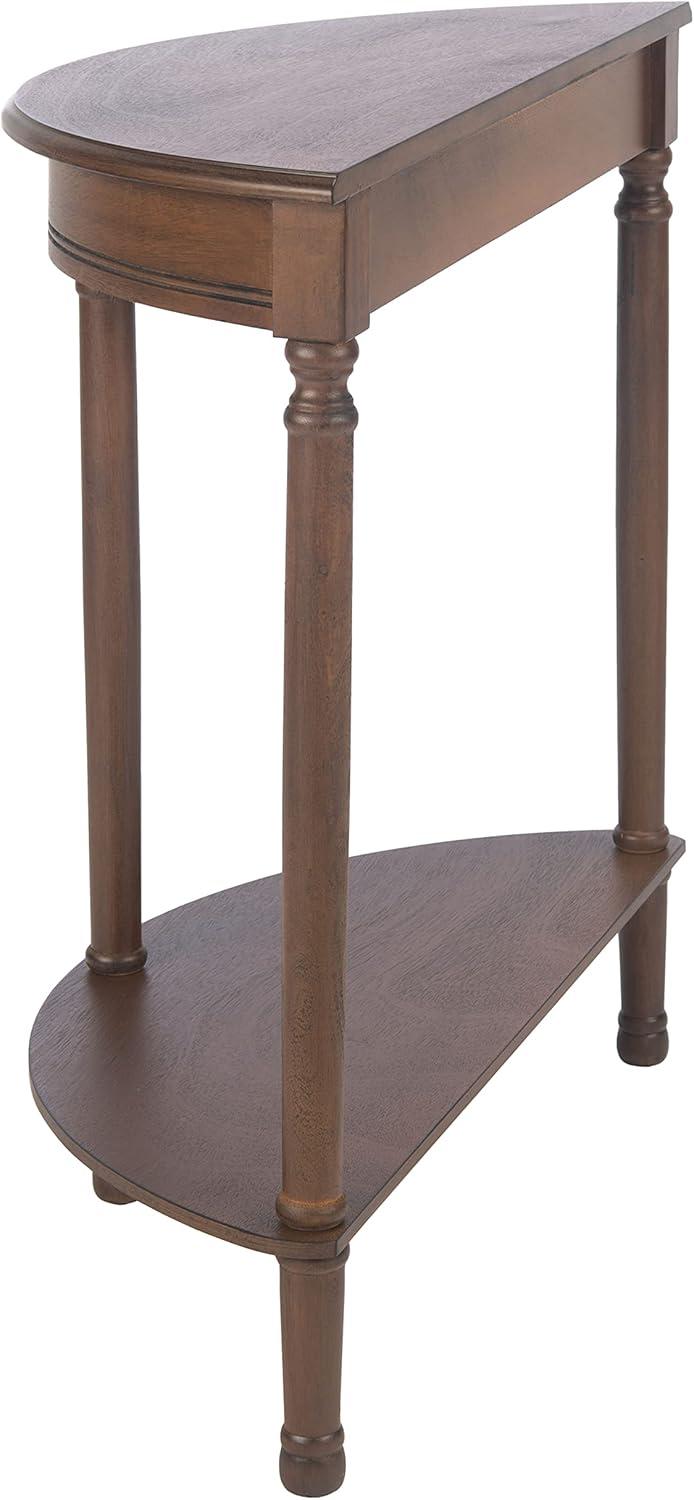 SAFAVIEH Tin.sley French Half Round Console Table, Brown (28 in. W x 11.8 in. D x 28 in. H)