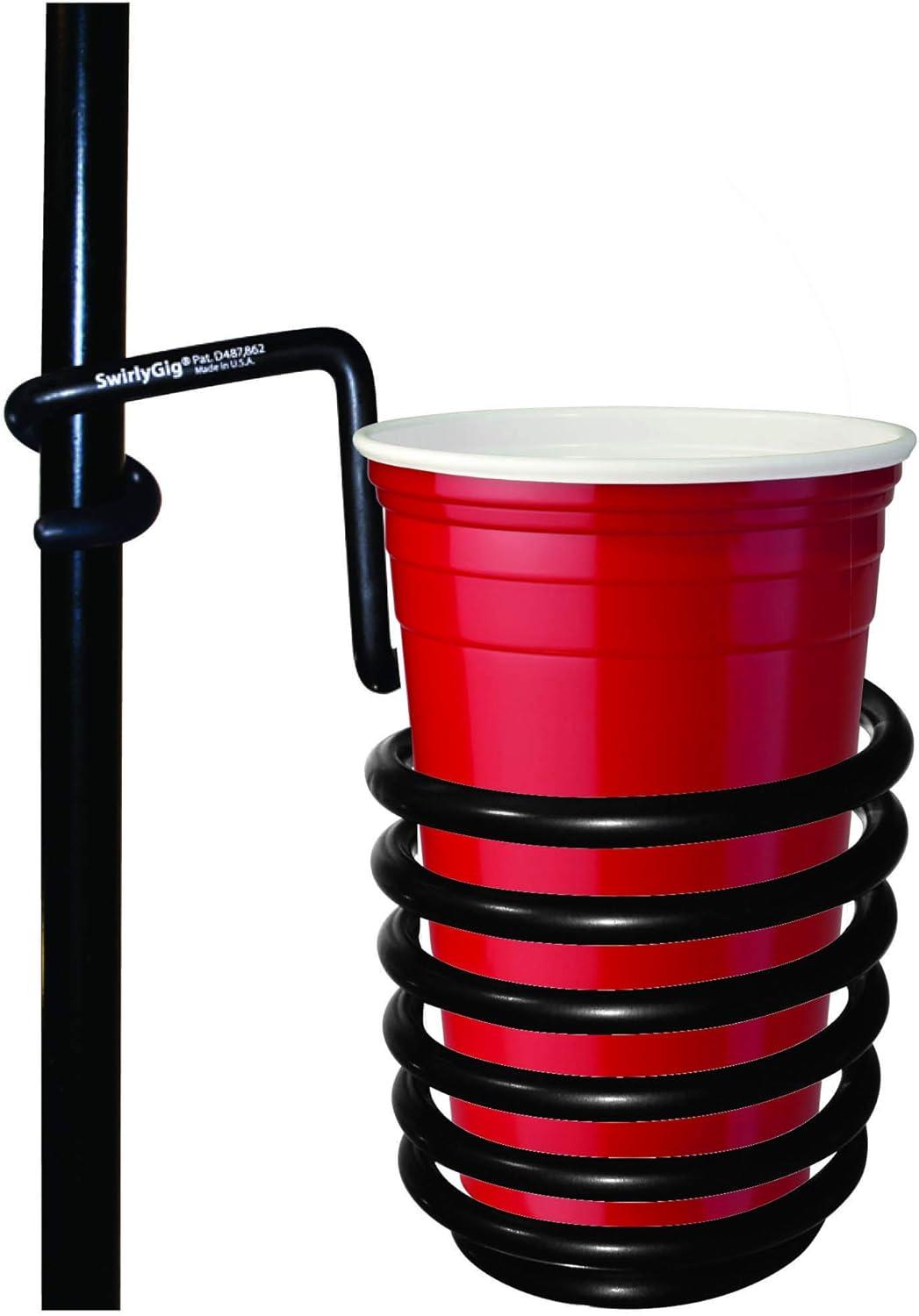 SwirlyGig SG1000 Original Drink Holder in Black for 0.5 in. Tubing