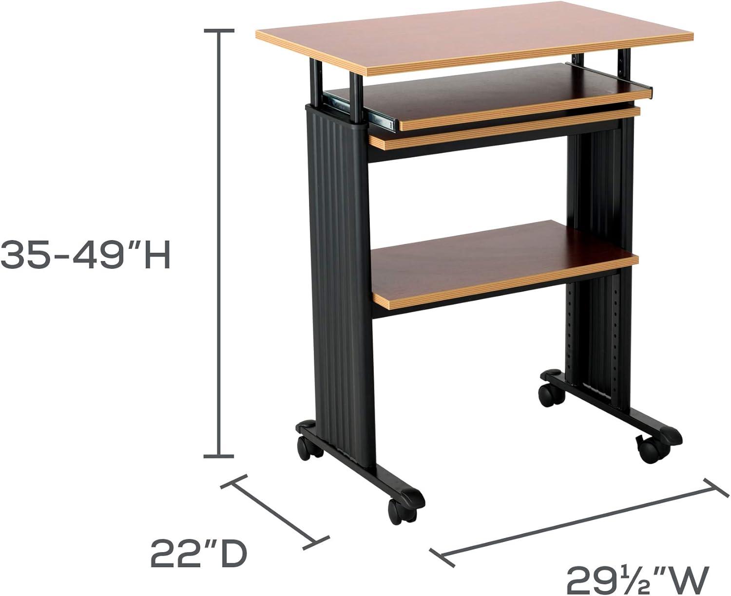 MUV Adjustable Stand-Up Workstation AV Cart