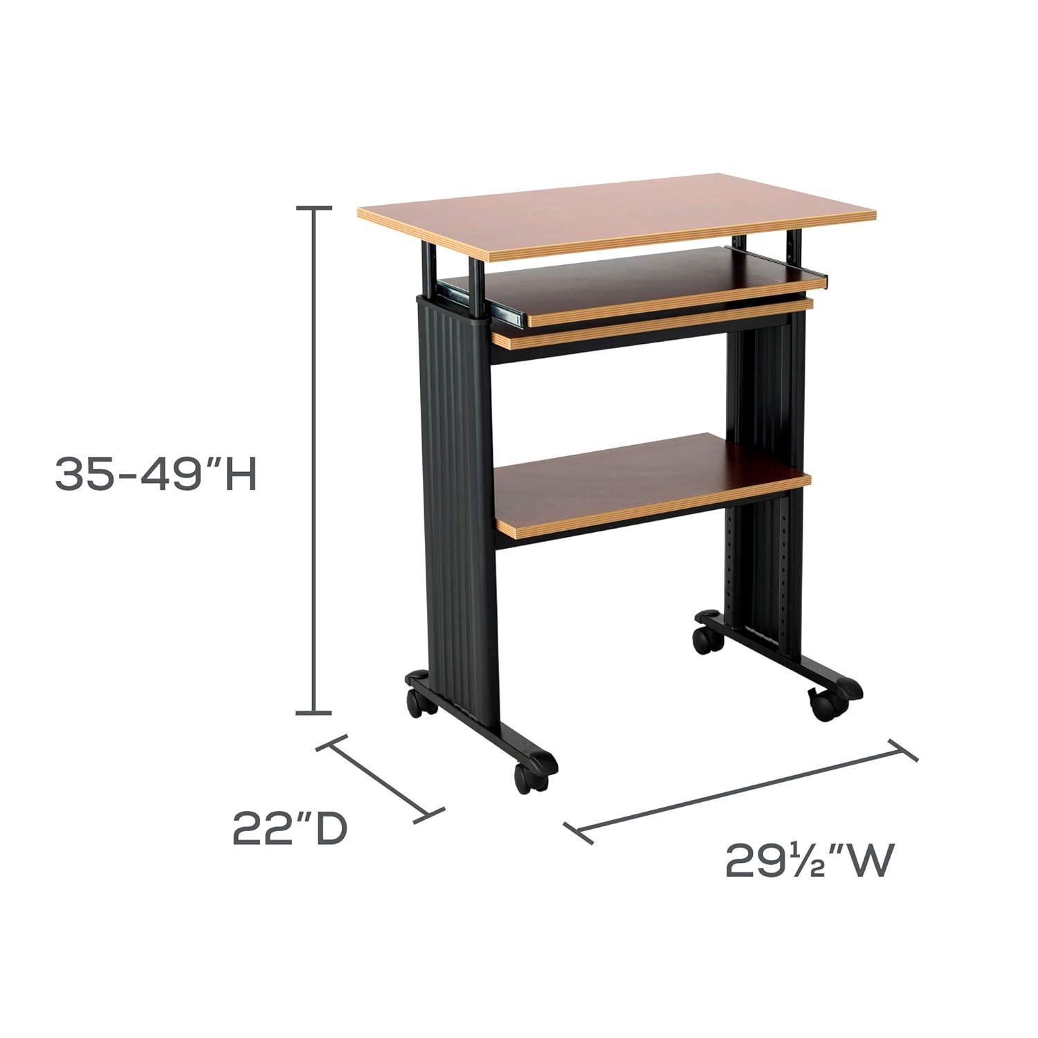 MUV Adjustable Stand-Up Workstation AV Cart