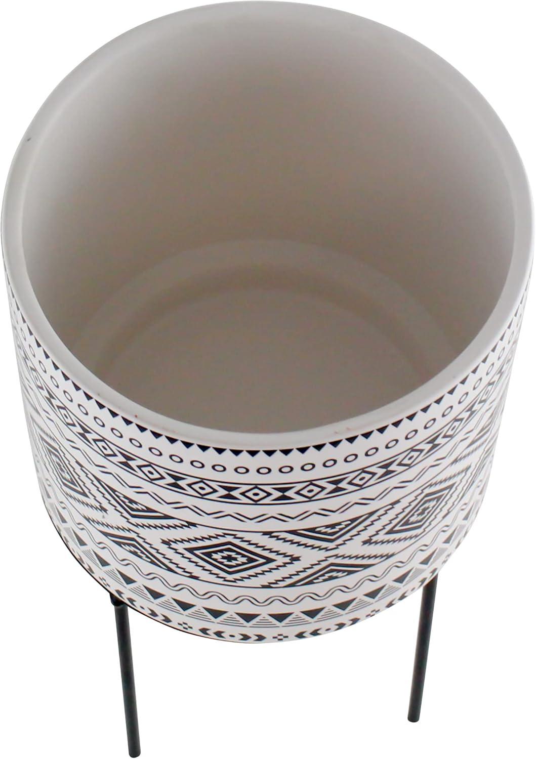 Mateo Round Ceramic Modern Indoor Pot Planter