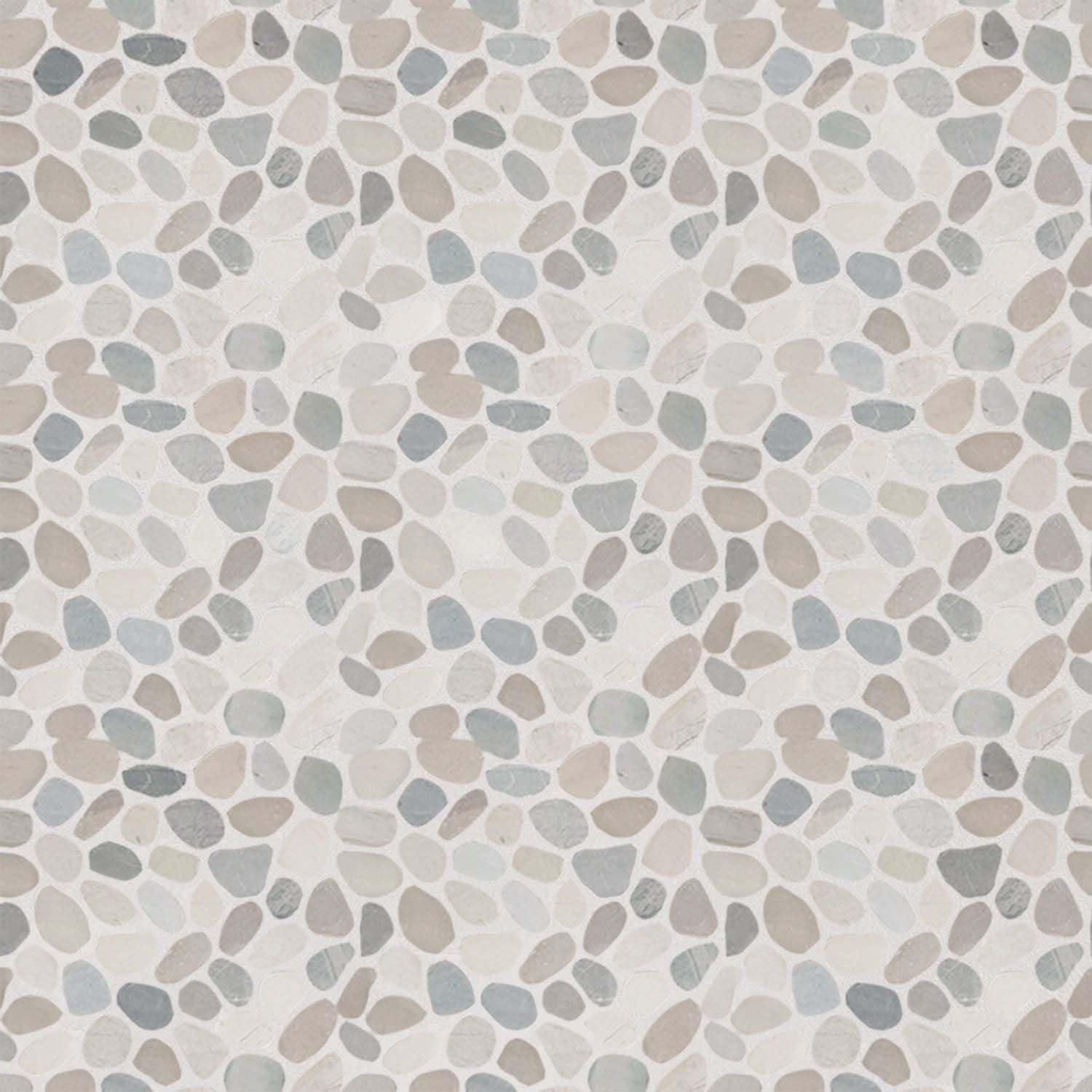 Hawaii 12" x 12" Natural Stone Pebbles Mosaic Wall & Floor Tile