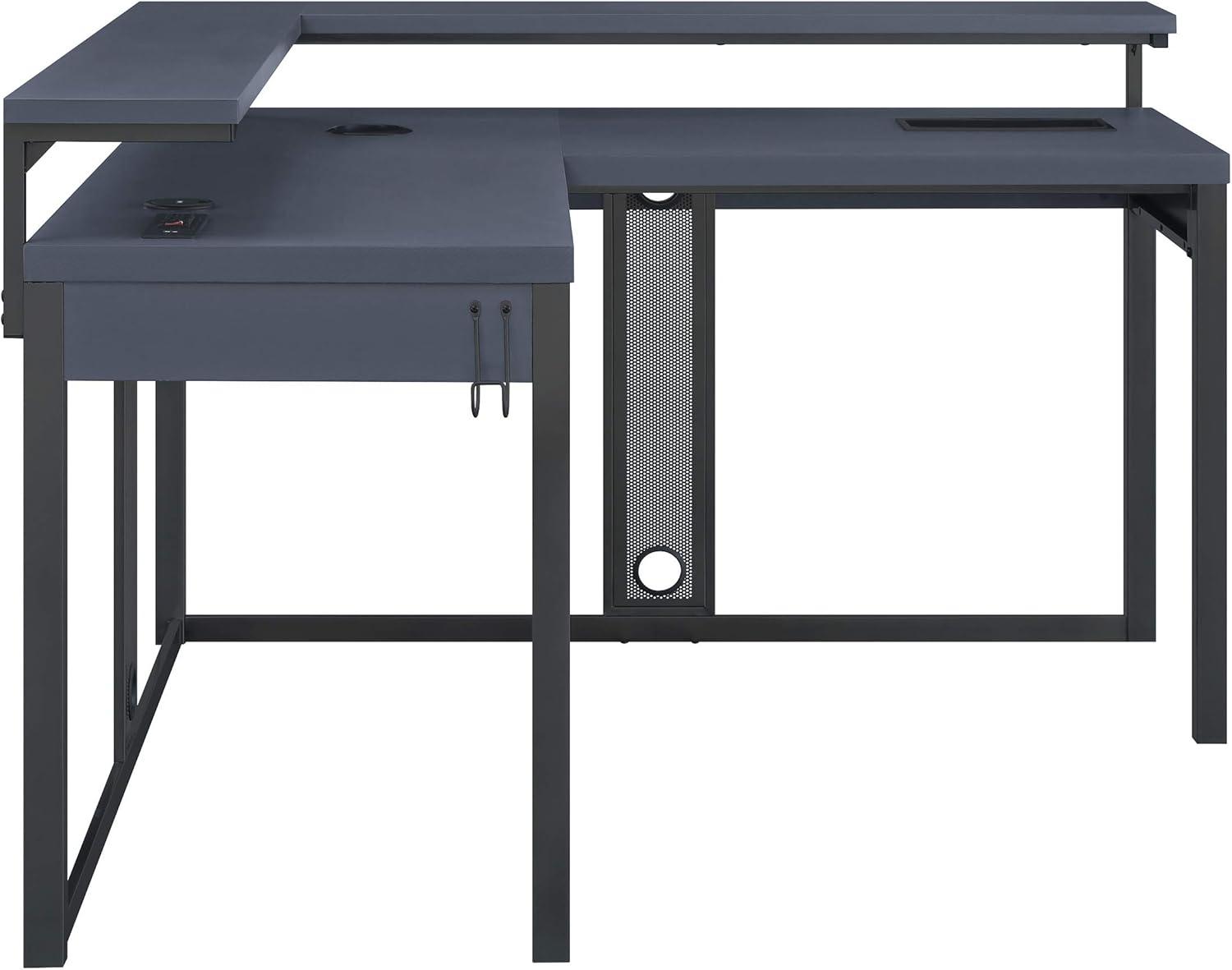 Stealth Pro Corner L-Shape Black Gaming Desk with Tech Upgrades