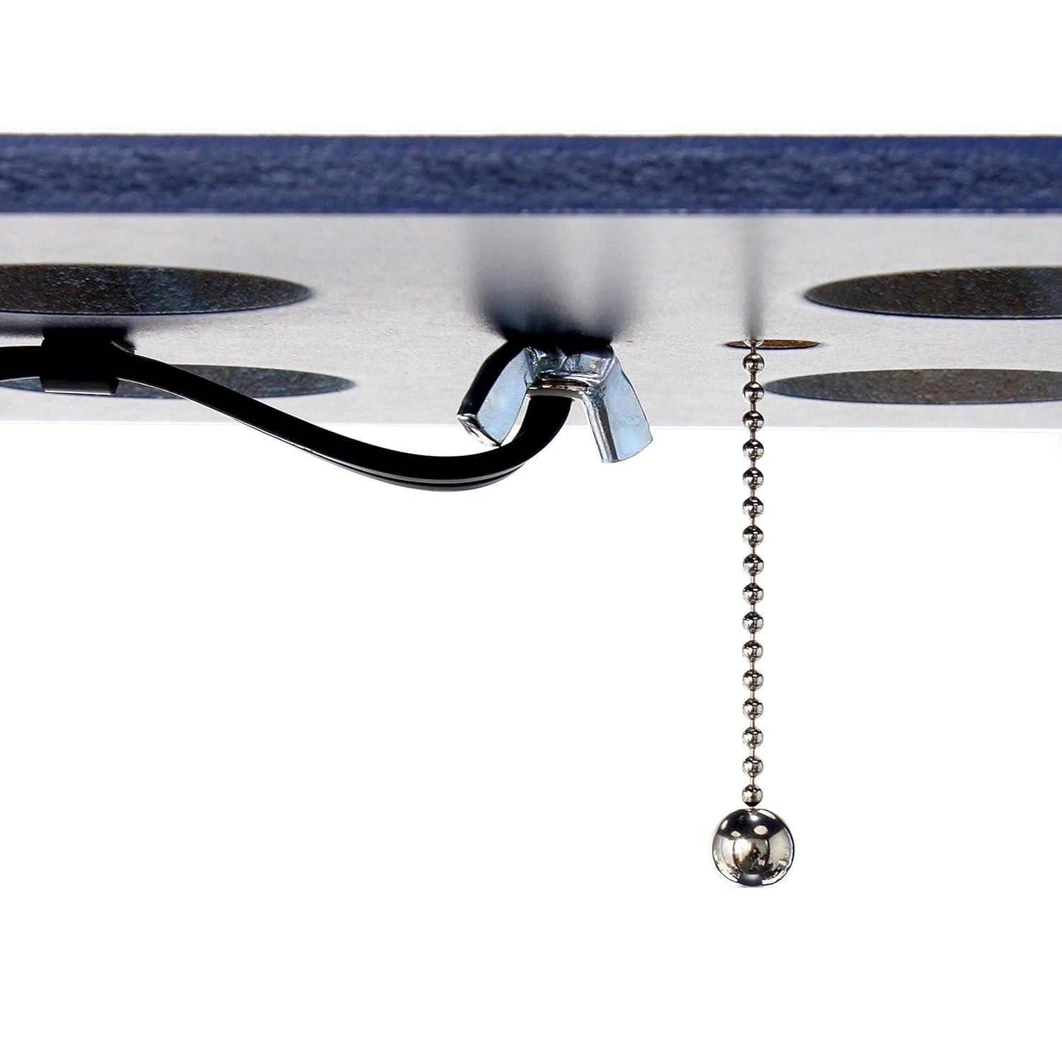 Simple Designs Floor Lamp Etagere Organizer Storage Shelf with Linen Shade, Navy