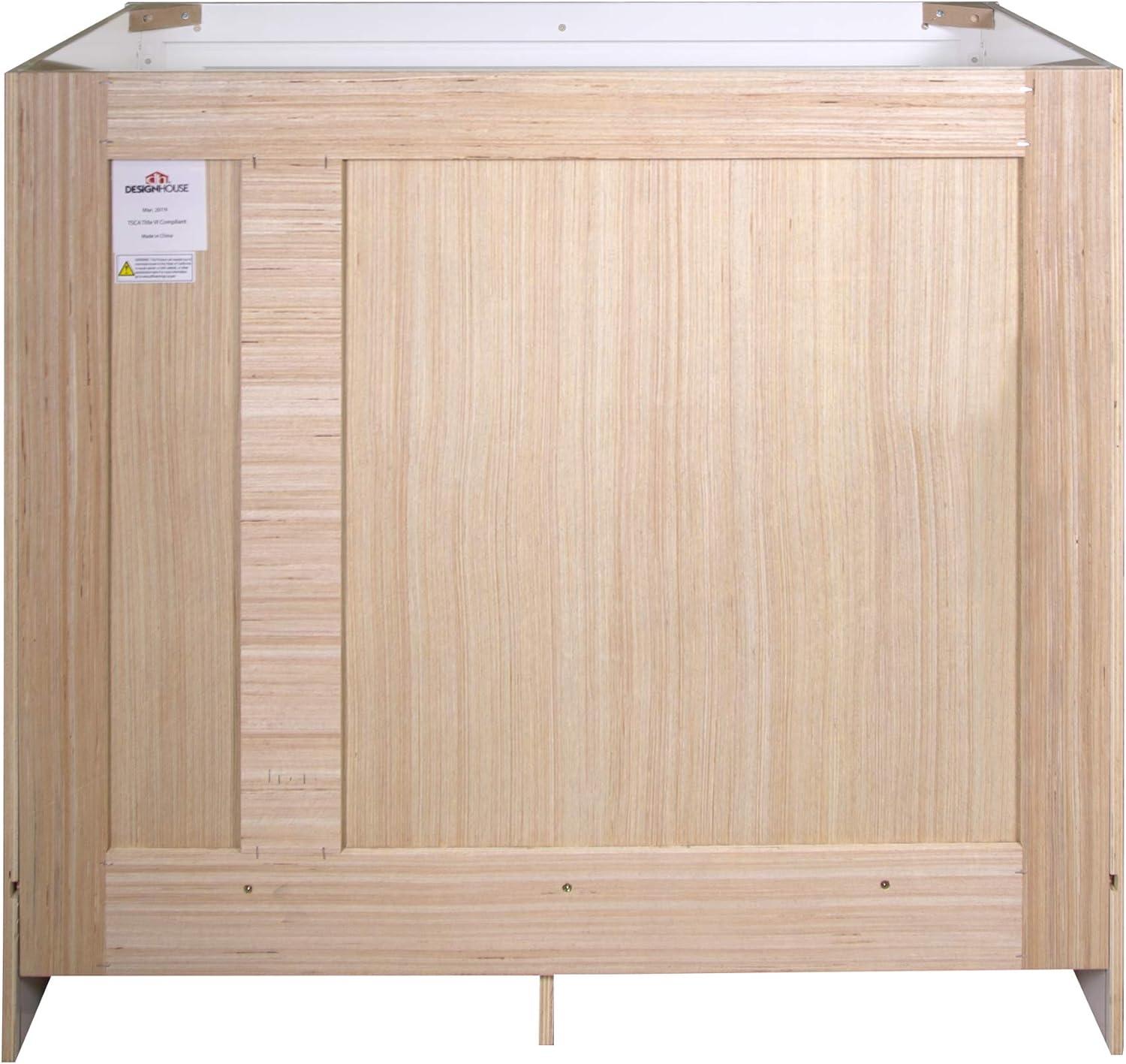 Design House Brookings 36 Inch Bathroom Vanity, Ready to Assemble, Solid Wood, Sherwin Williams – Design House, 587097