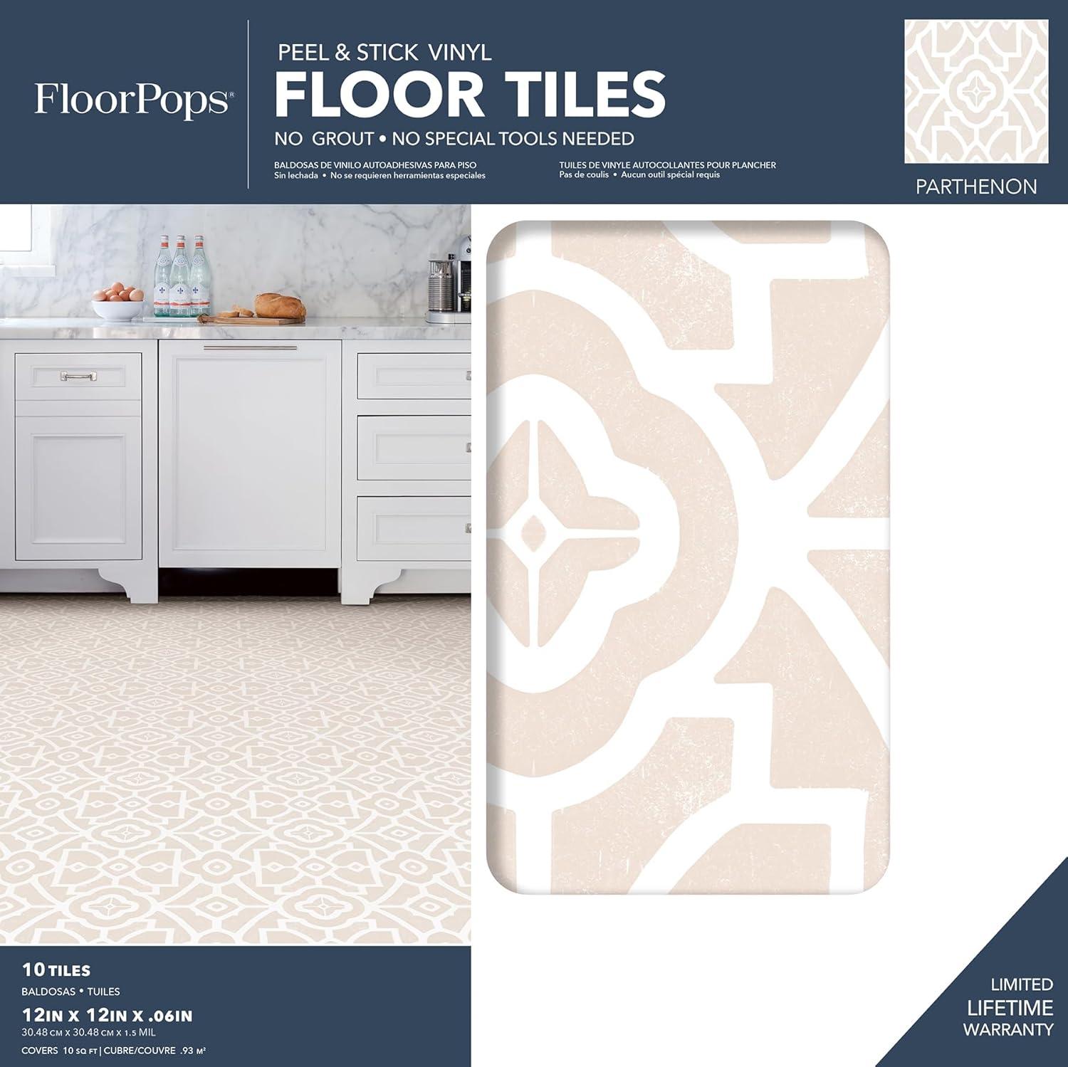 FloorPops 12" x 12" PVC Wall & Floor Tile