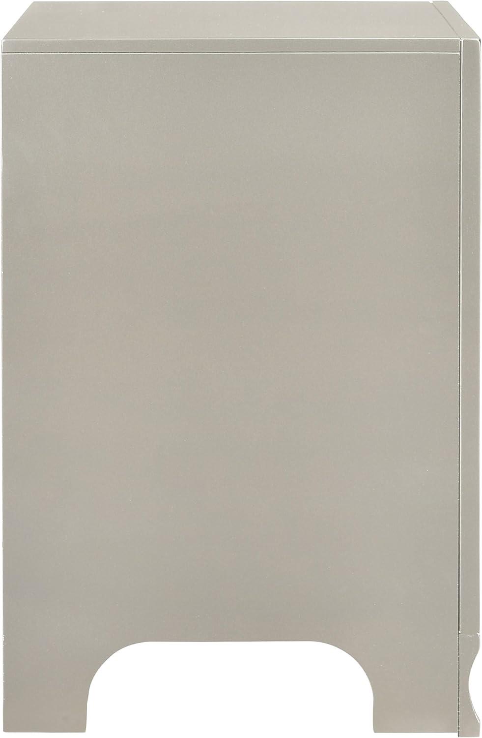Salford 2-drawer Nightstand Metallic Sterling