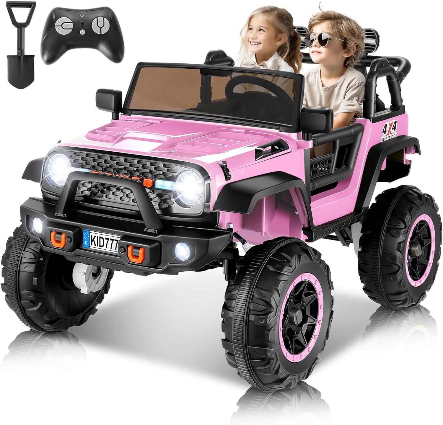 24V Pink 2-Seater Kids Ride-On SUV with Remote Control