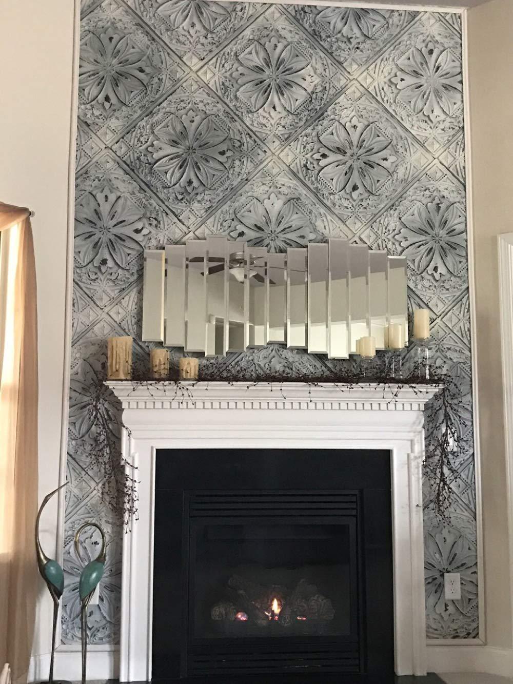 FromPlainToBeautifulInHours Milan 24'' L x 24'' W Textured PVC Drop-In & Glue Up Ceiling Tile Ceiling Tile (Set of 25)