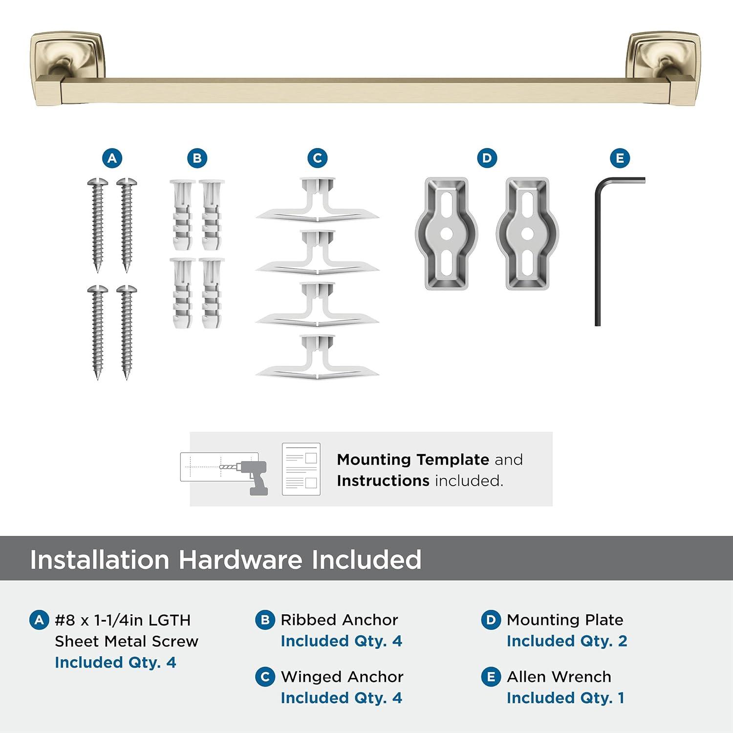 Amerock Stature Golden Champagne 18 inch (457mm) Towel Bar