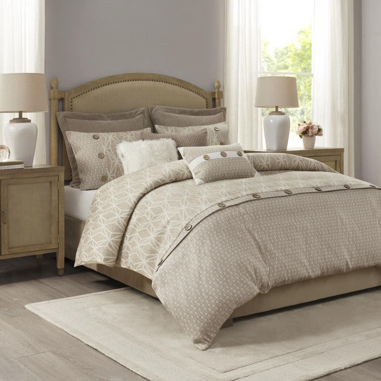 Madison Park Signature Grace Geometric Oversized Jacquard Comforter Set