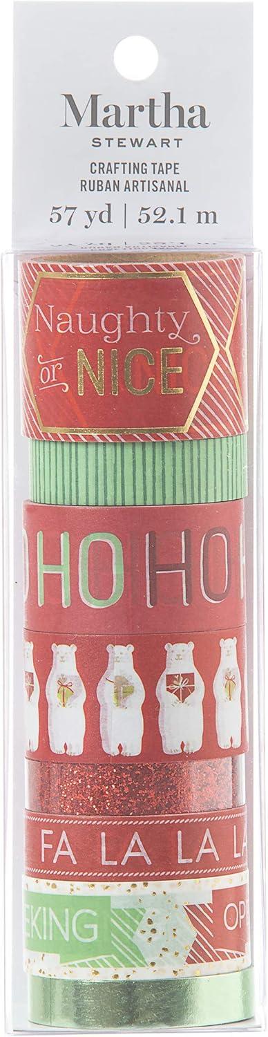 Martha Stewart Crafts Assorted Christmas Washi Tape, 8 Pieces