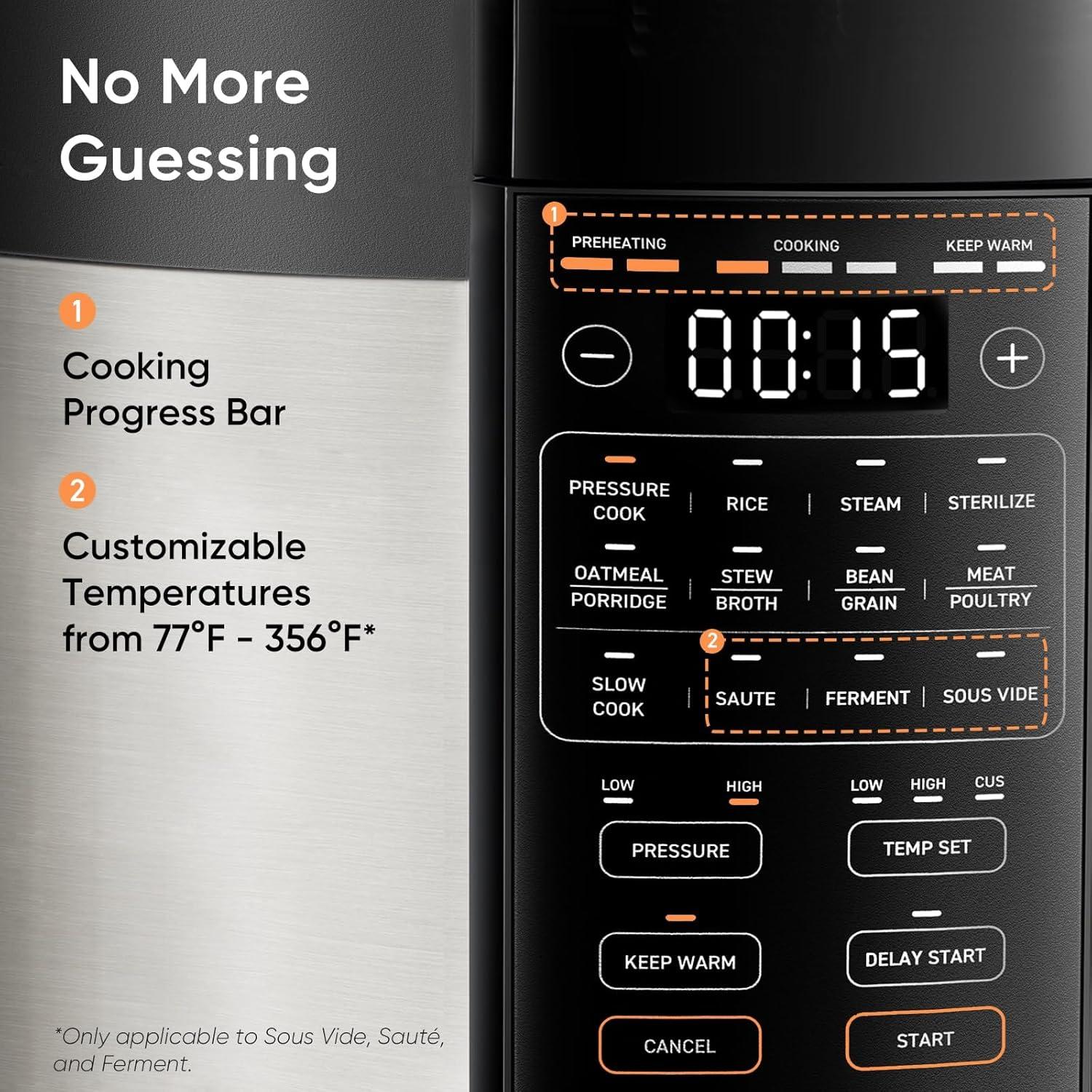 COSORI 6 qt Stainless Steel Electric Pressure Cooker