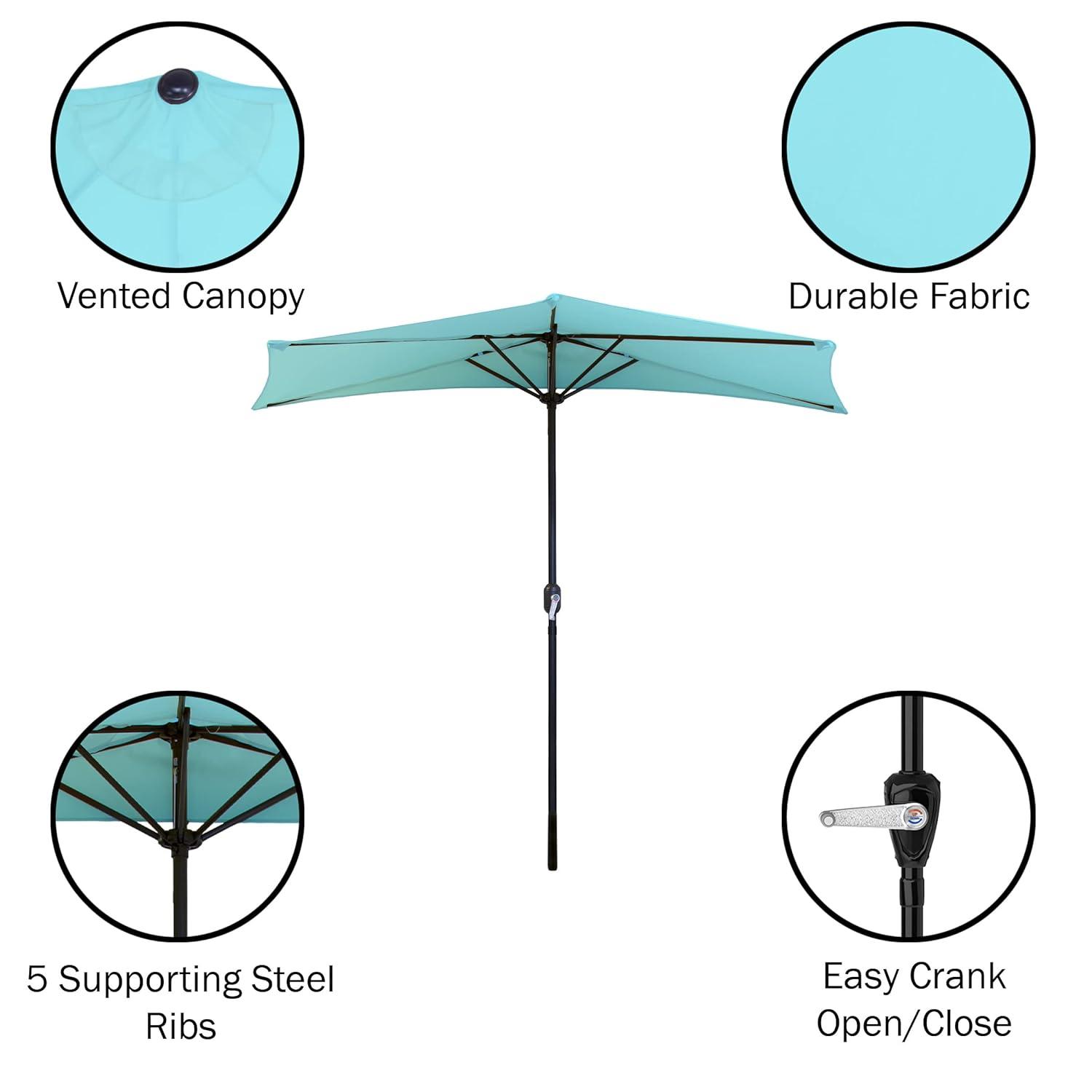 Patson 9' Half Market Umbrella