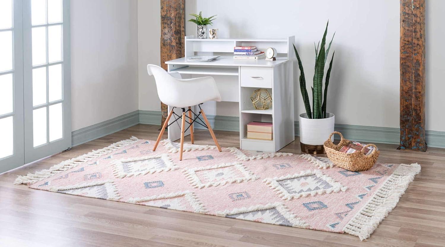 Unique Loom 5' 1 x 8' 0 Mesa Papago Pink Area Rug