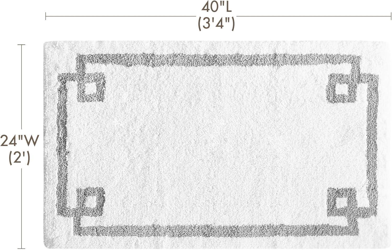 Madison Park 100% Cotton Tufted Bath Rug with Non-Slip Backing