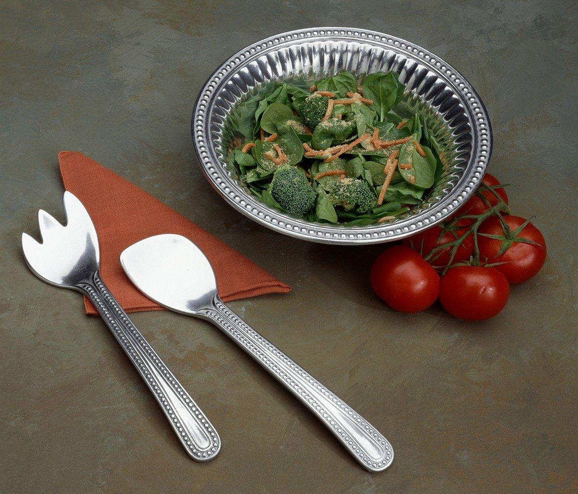 Wilton Armetale Wilton Armetale Flutes and Pearls Oval Serving Tray, 15.5-Inch-by-17.75-Inch