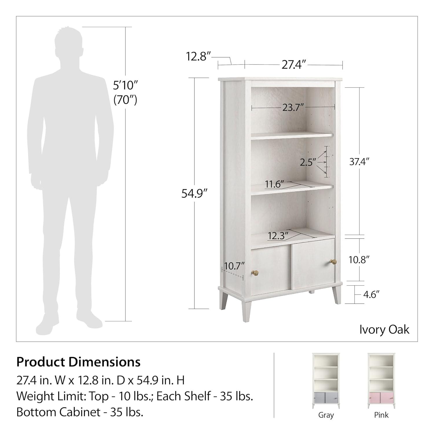 Little Seeds Monarch Hill Poppy Kids' Ivory Bookcase