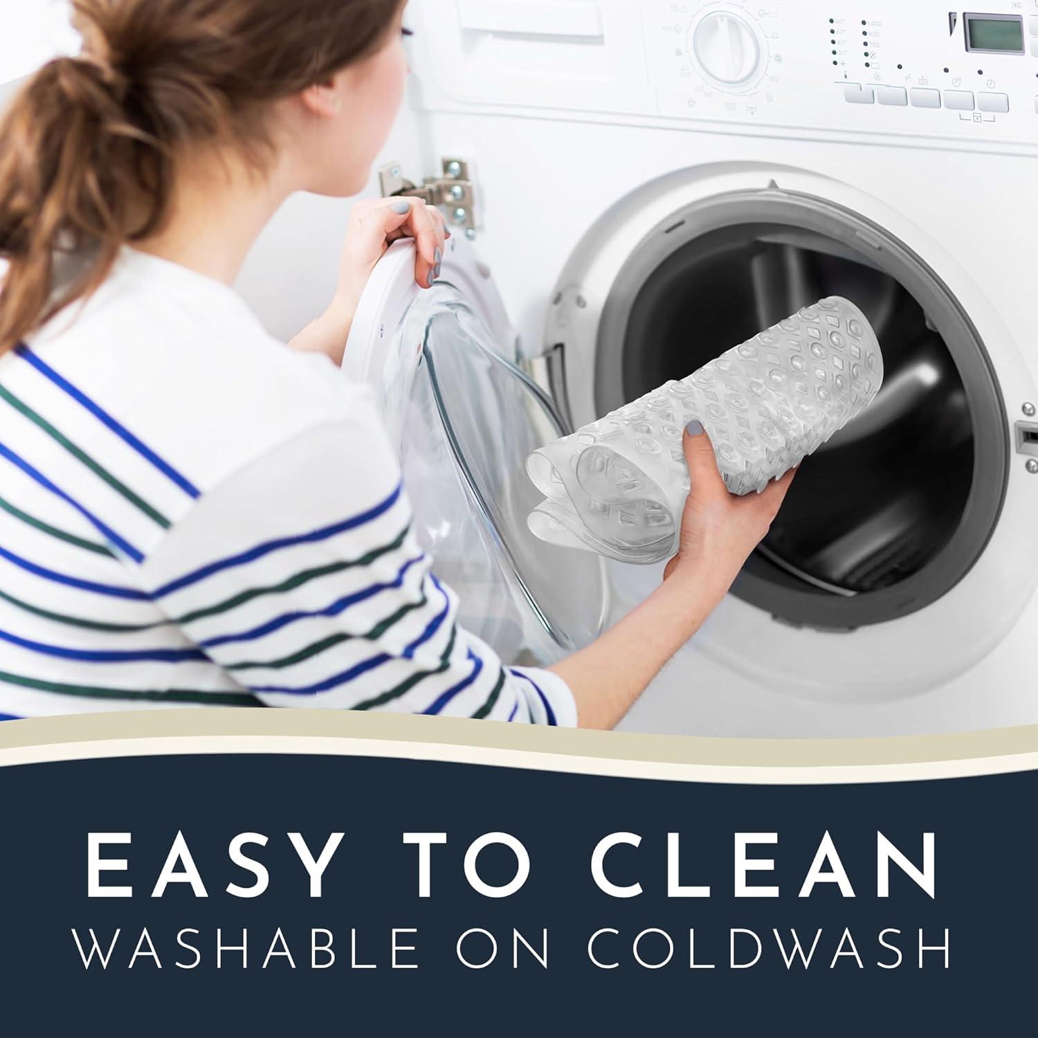 Homerella Bathtub Mat Non Slip | Anti Mold Mildew Resitant Shower Mats | 35x16" | Machine Washable