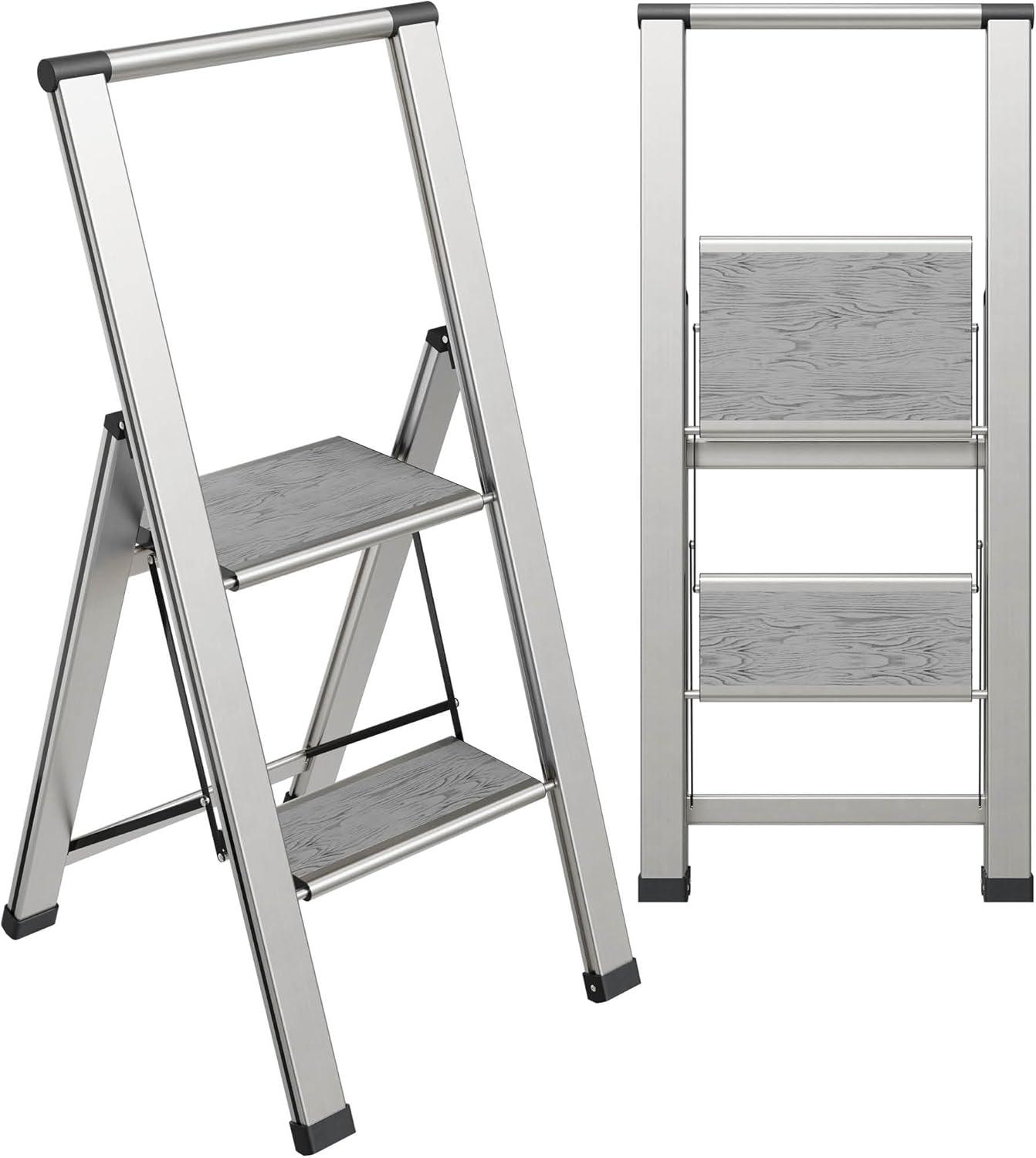 Sorfey Sorfey Step Ladders 2 - Step Steel Lightweight Folding Step Stool