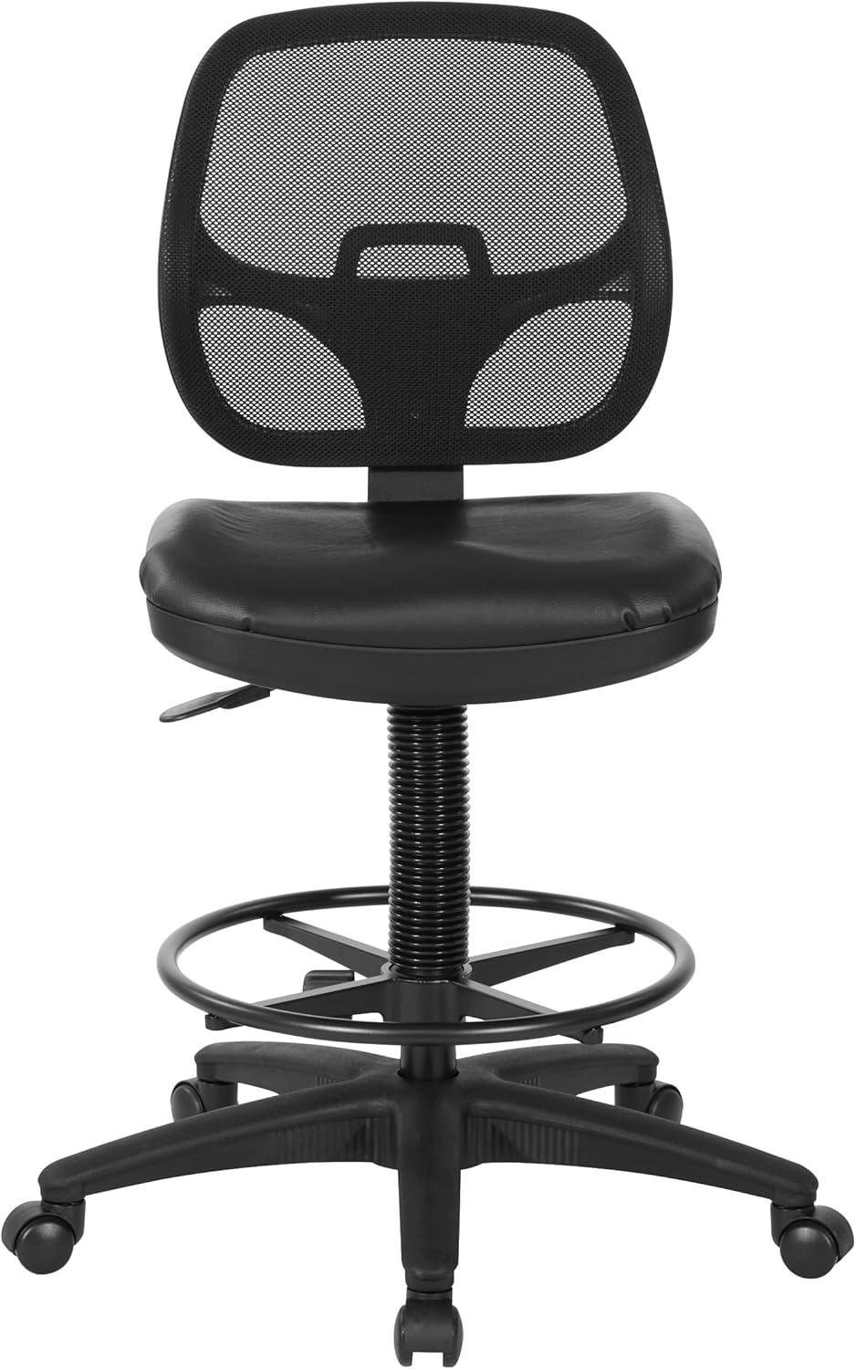 Office Star Products Deluxe Mesh Back Drafting Chair with 18" Diameter Foot Ring