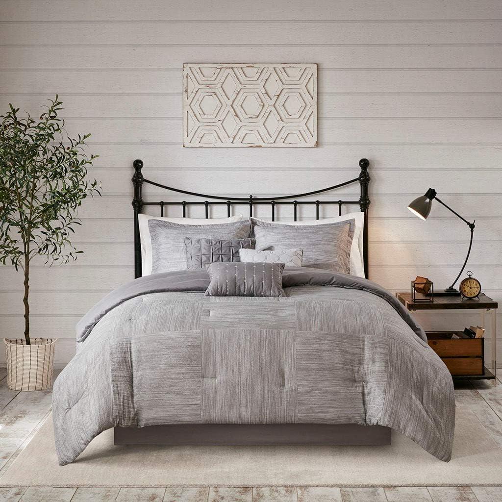 Madison Park Walter 7 Piece Printed Weave Seersucker Comforter Set