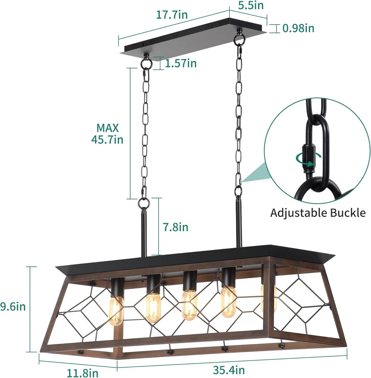 Angelann 5 - Light Copper Kitchen Island Pendant