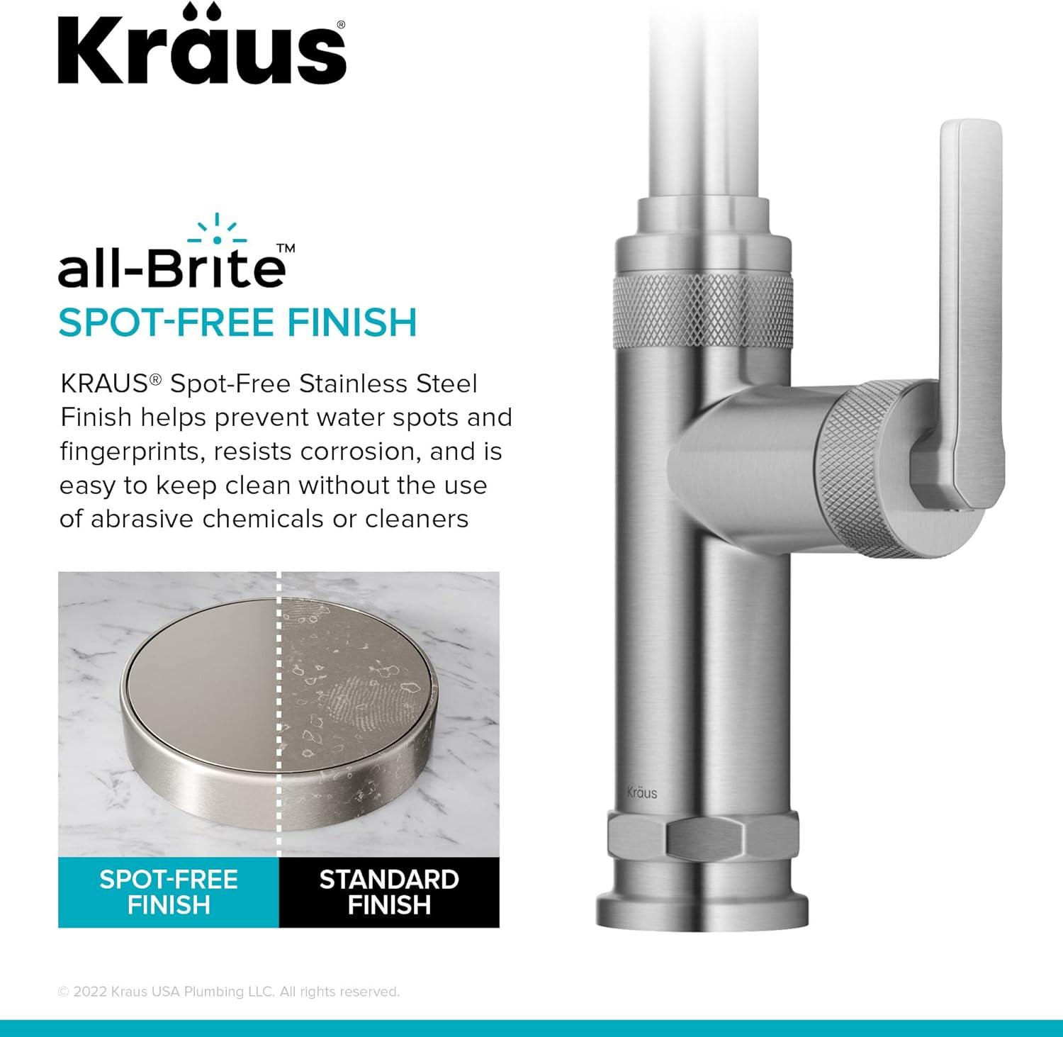 KRAUS Allyn Industrial Pull-Down Single Handle Kitchen Faucet