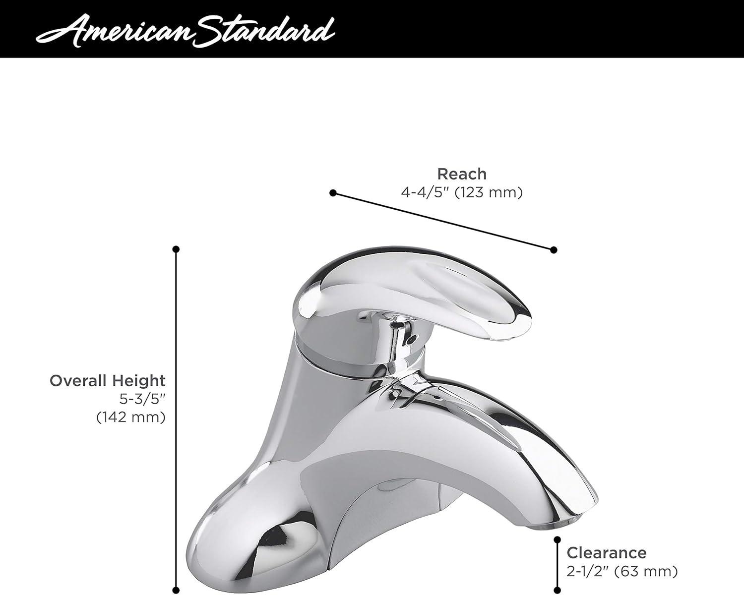 Reliant 3 Low-Arc Polished Chrome Bathroom Sink Faucet with Speed Connect Drain