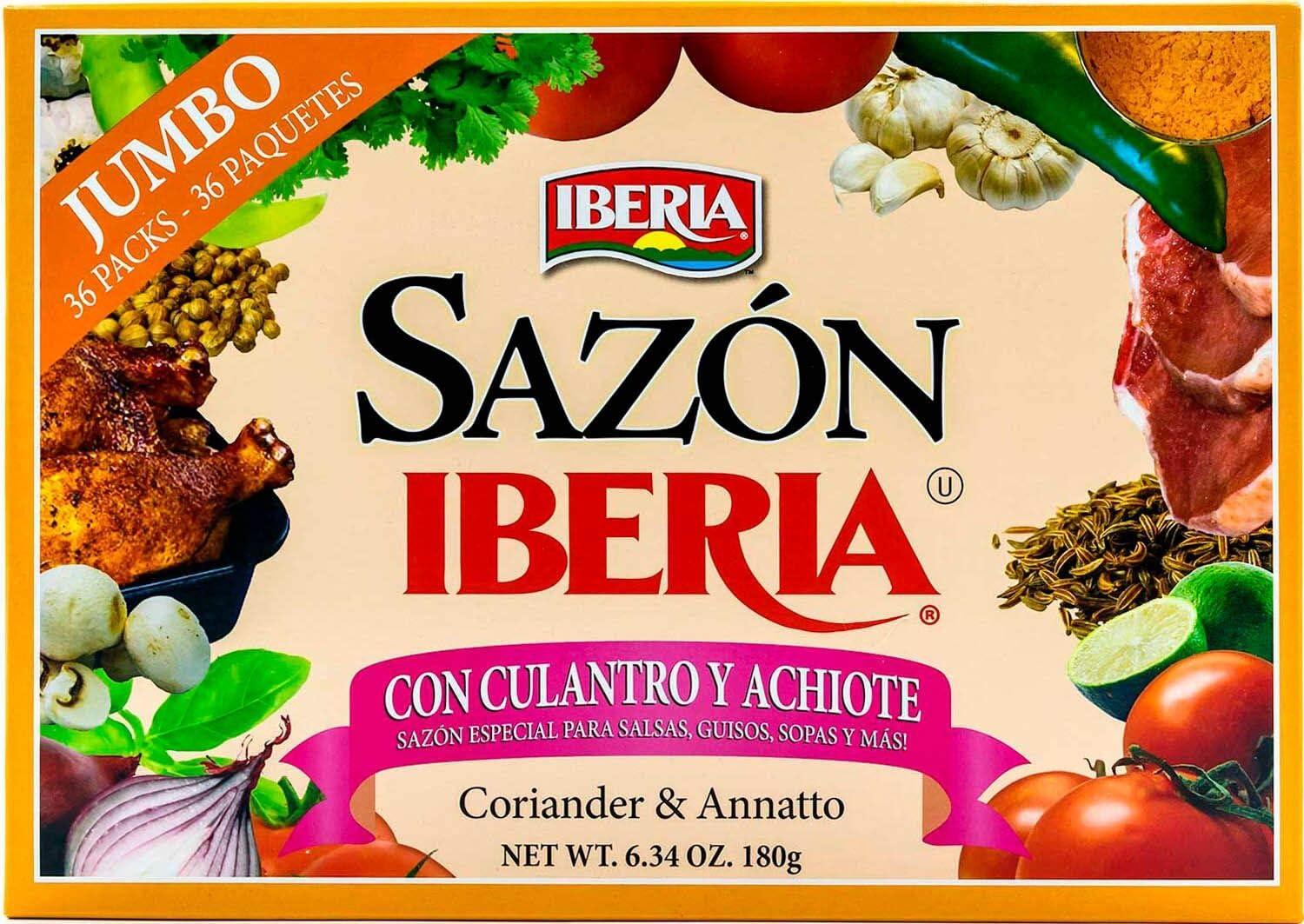 Sazon Iberia Jumbo Pack with Coriander and Annatto, 36 Packs