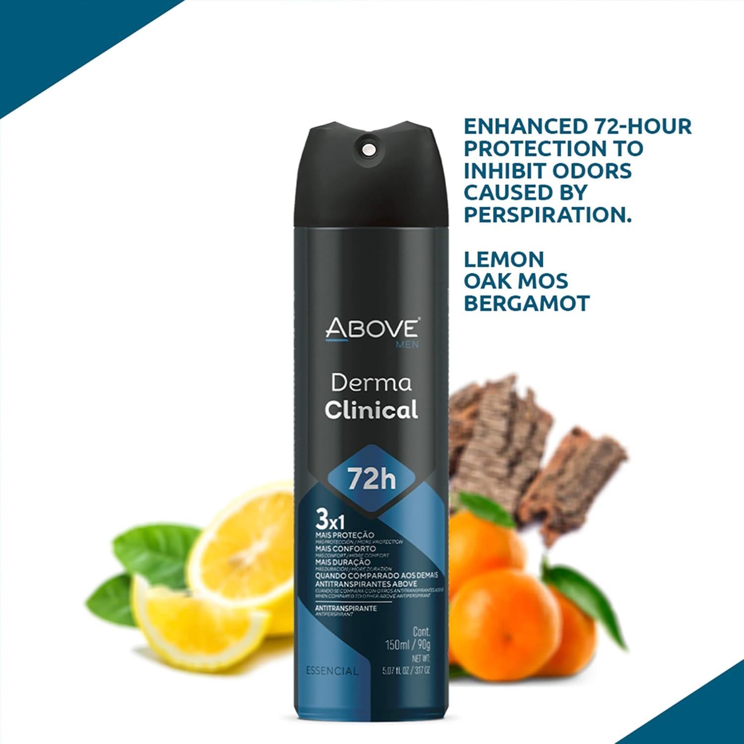Above 72 Hours Desodorante Antitranspirante en Spray Derma Clinical, 3.17 oz