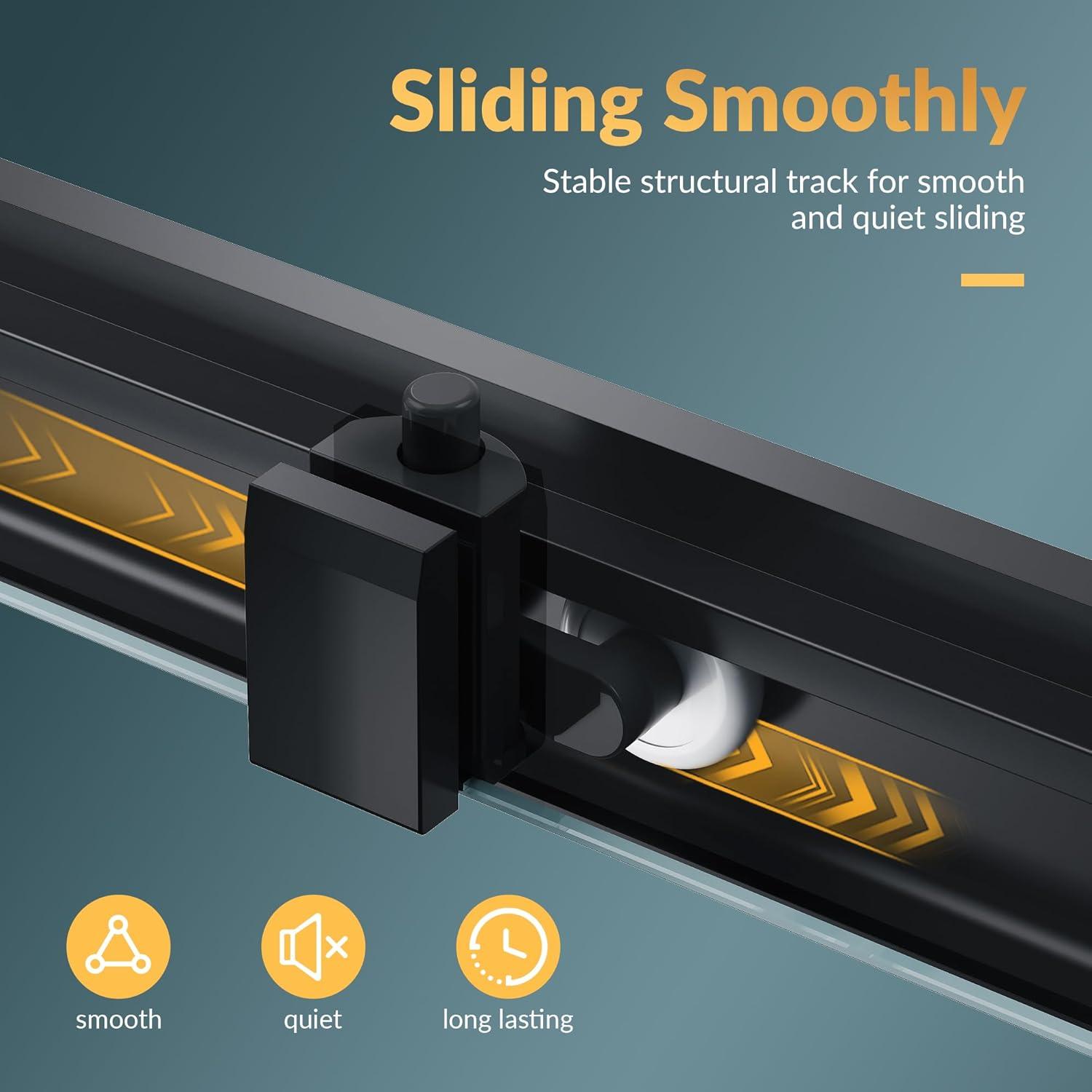 Elegant  Double Opening Sliding Shower Enclosurewith Shower Base Black Matte