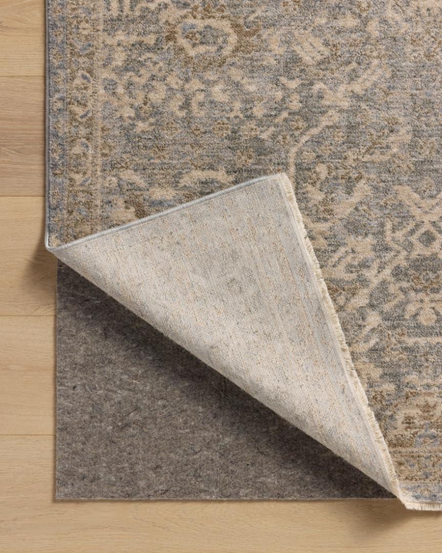 Junie I Rug Magnolia Home by Joanna Gaines x Loloi - Blue and Natural / 6'7" x 9'10"