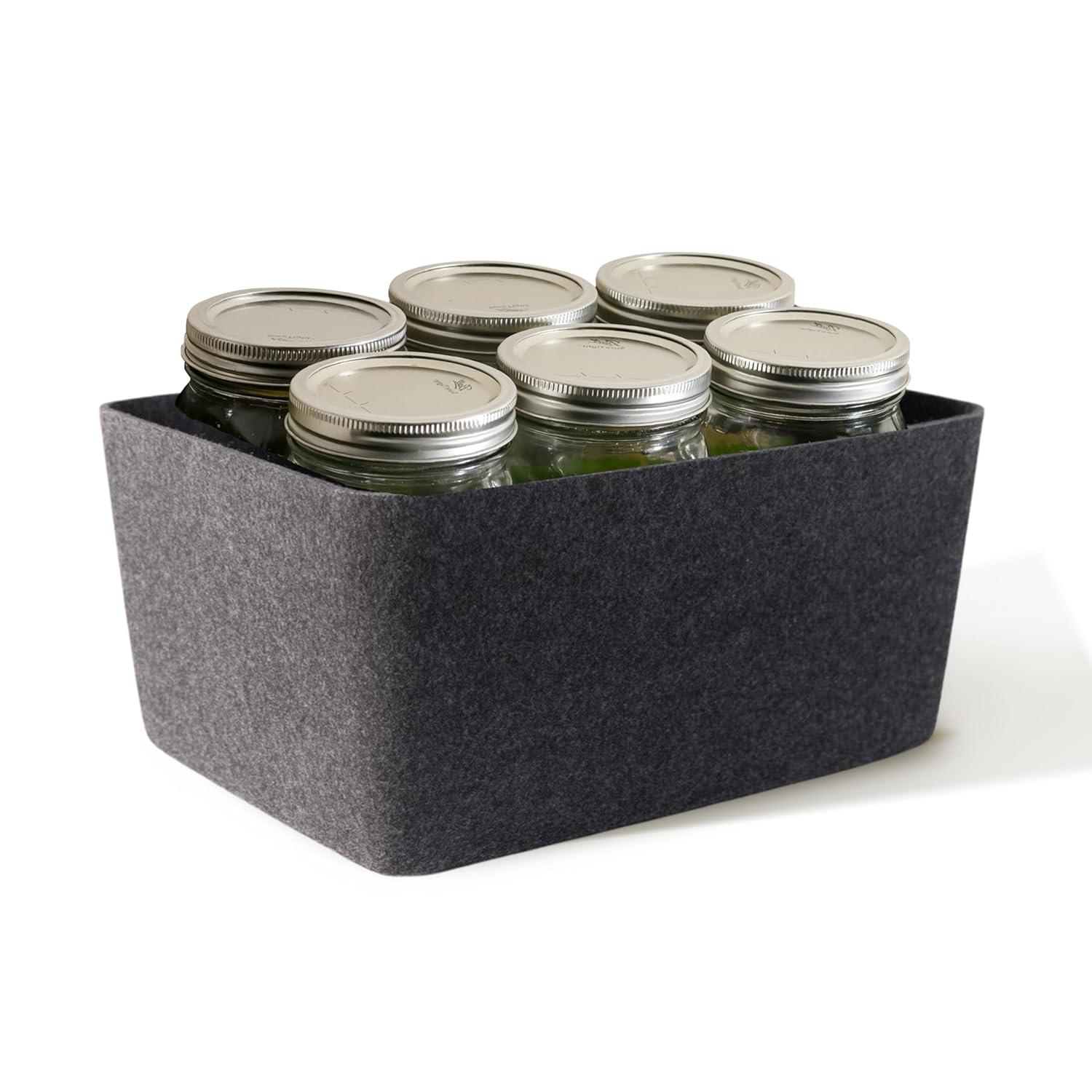 SortJoy Wide Stone Sculpted Storage Bin