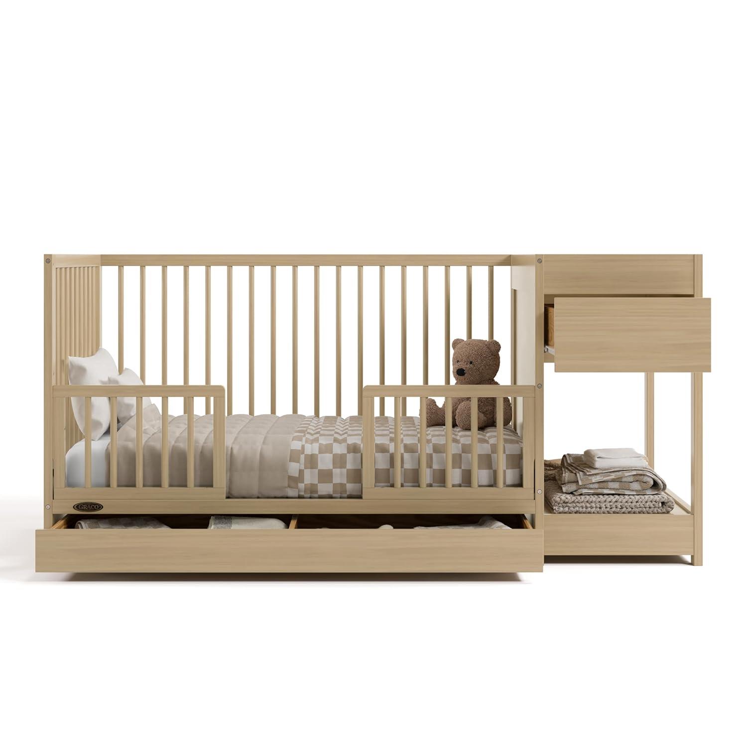 Teddi 4-in-1 Mini Convertible Crib with Mattress