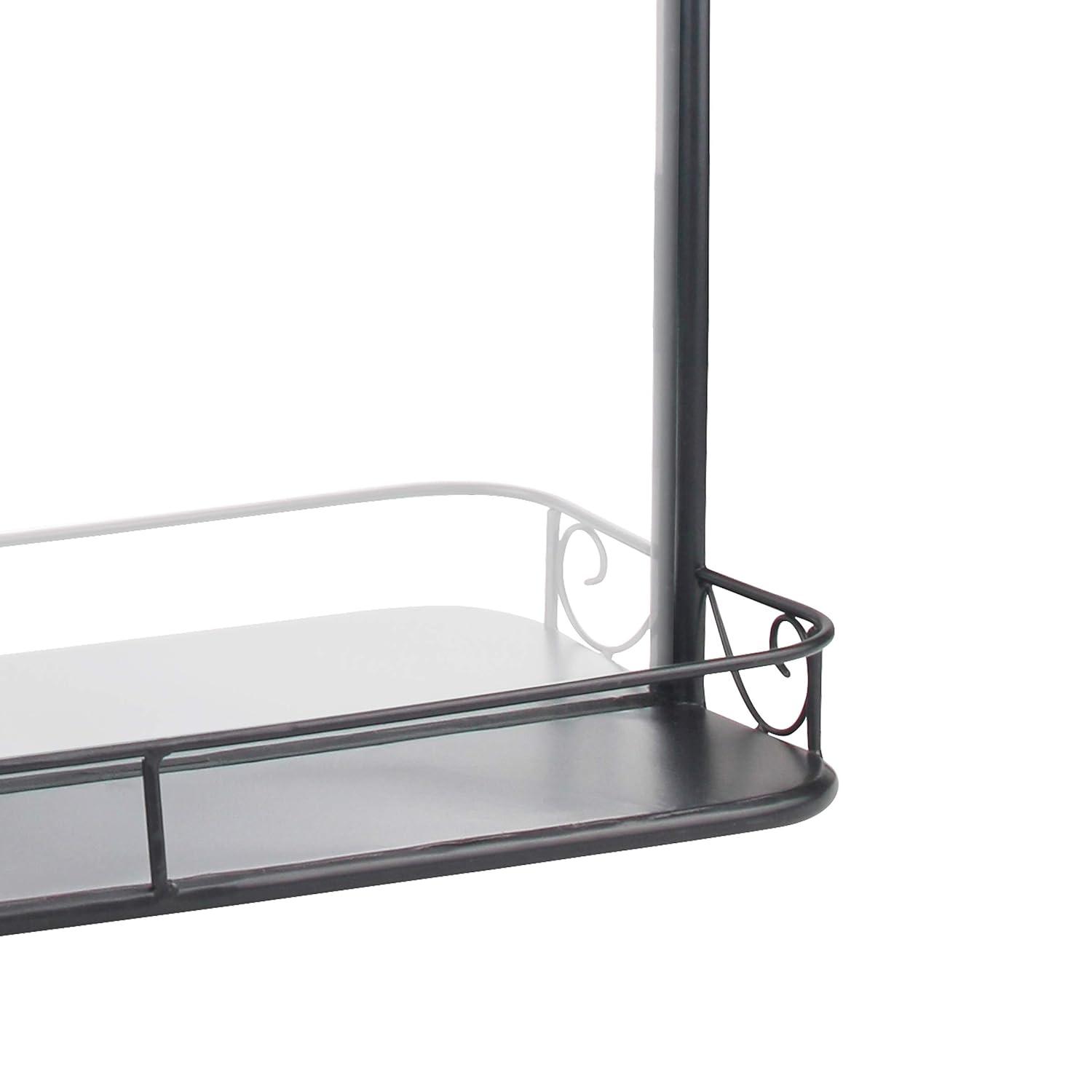 Gisberto Metal Flat Wall Mirror with Shelves
