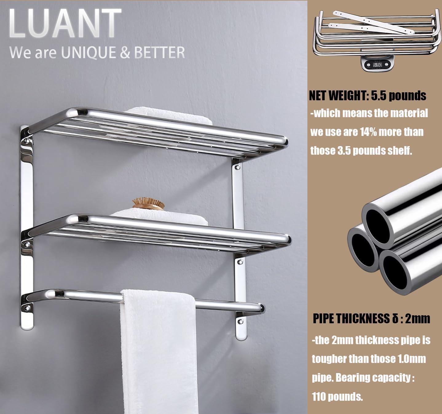 OPTERWQ B07D1M95PW- 3 Wall Mounted Required Towel Rack