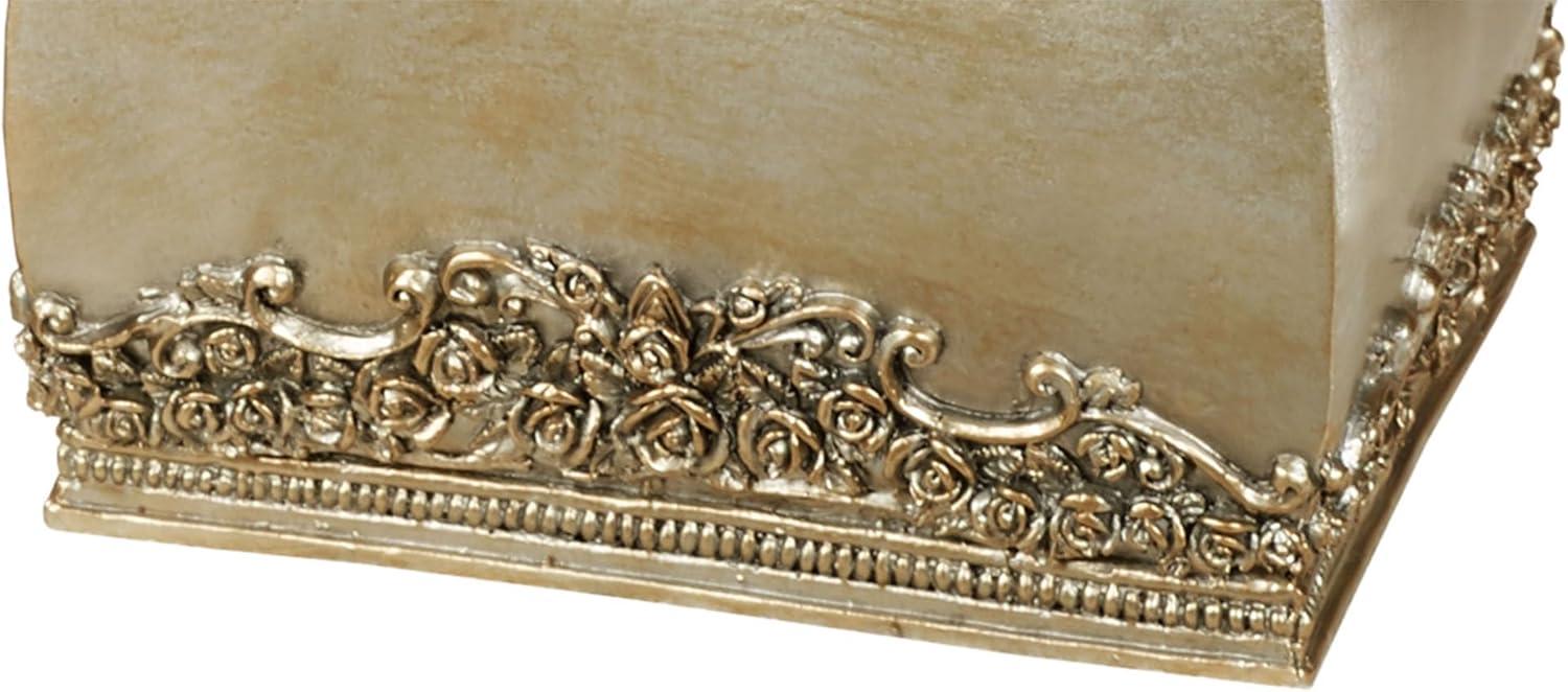 Victoria Rose Gold Handpainted Resin Tissue Cover