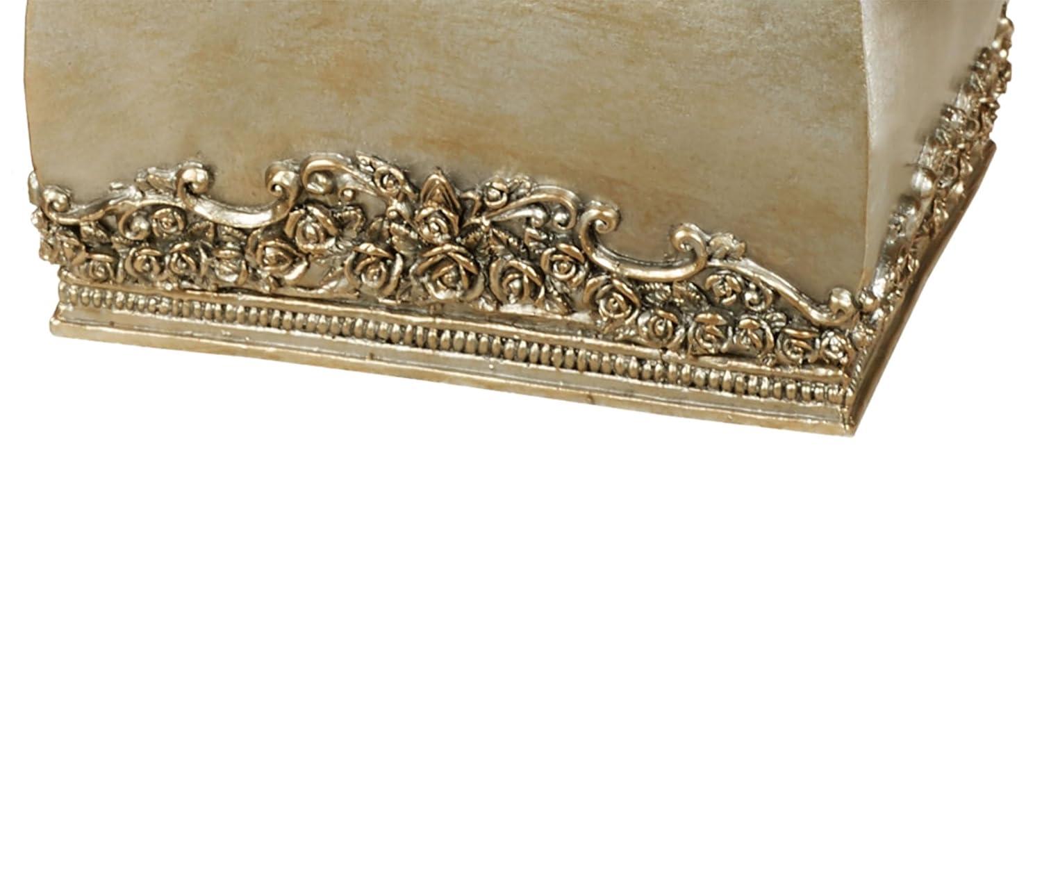 Victoria Rose Gold Handpainted Resin Tissue Cover