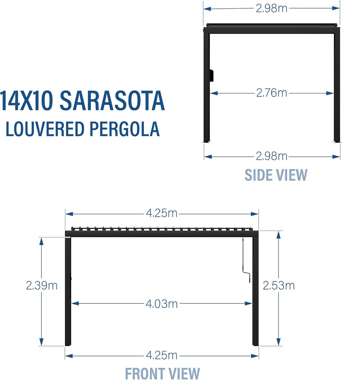 Backyard Discovery Sarasota Steel Louvered Pergola