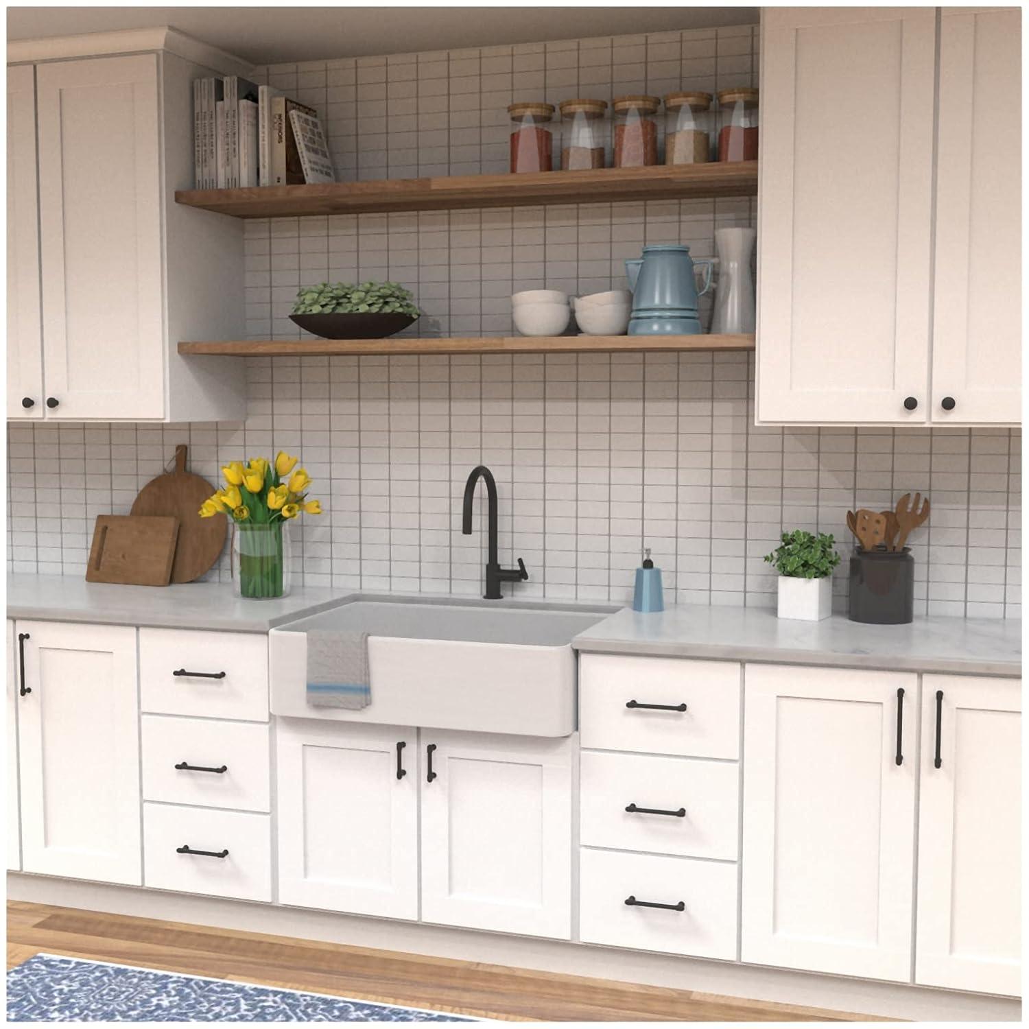 Piper Kitchen Cabinet Handles, Solid Core Drawer Pulls for Cabinet Doors, 5-1/16" (128mm)