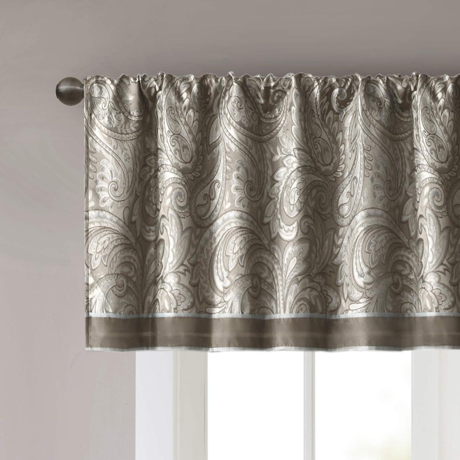 Madison Park Aubrey Jacquard Single Window Valance