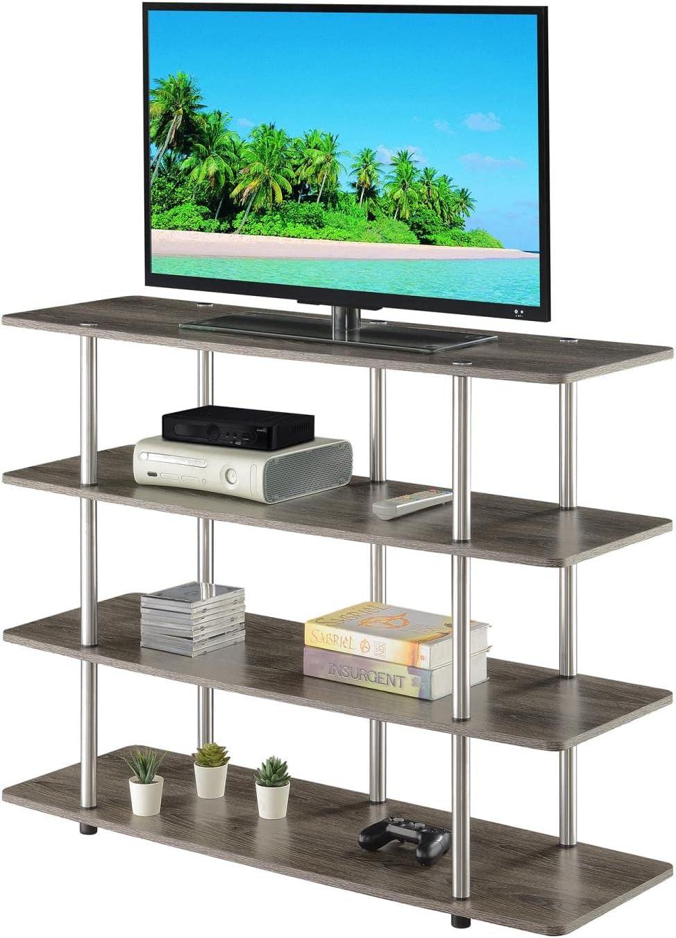 Convenience Concepts Designs2Go XL Highboy 4 Tier TV Stand, Multiple Finishes