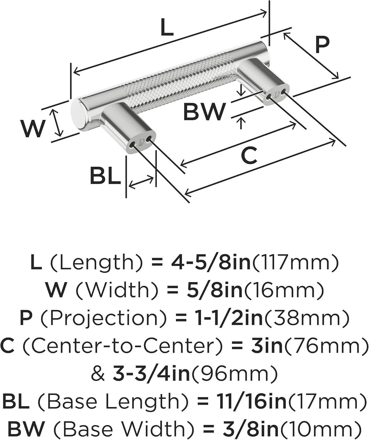 Bronx 3 inch or 3-3/4 inch (76mm or 96mm) Center-to-Center