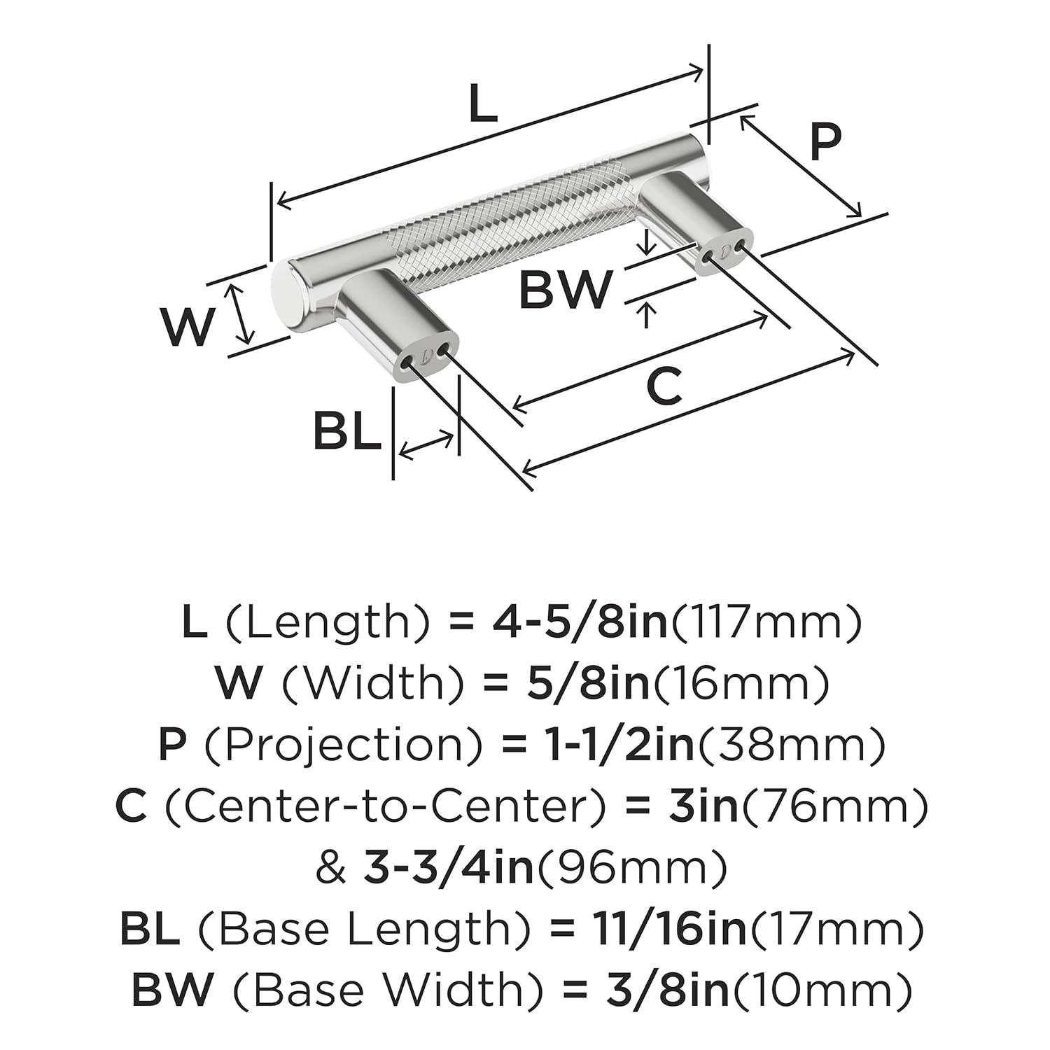 Bronx 3 inch or 3-3/4 inch (76mm or 96mm) Center-to-Center