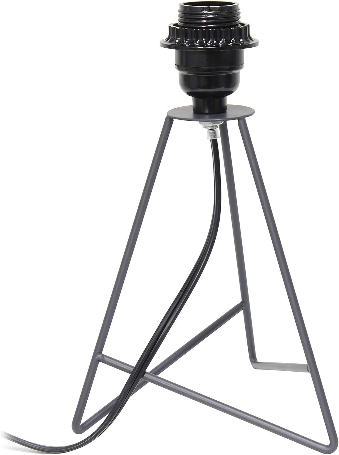 Down To The Wire Table Lamp with Fabric Shade Gray - Simple Designs