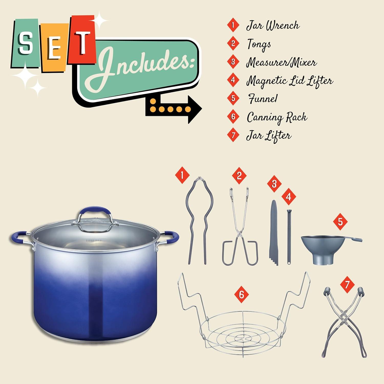 Concord Cookware Concord Cookware 20 Quarts Non-Stick Stainless Steel Stock Pot