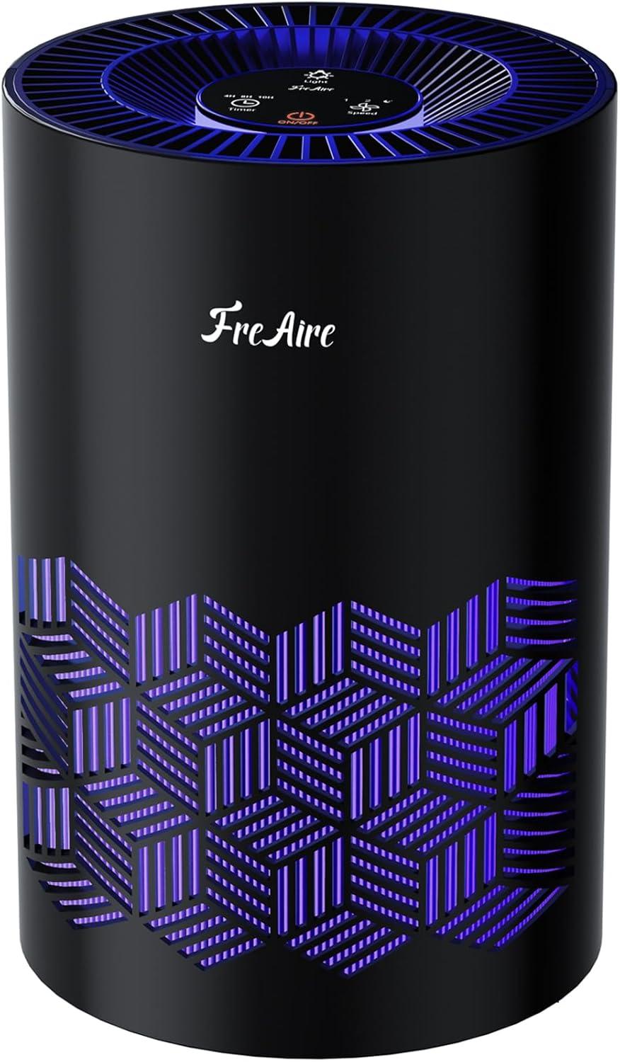 FreAire Air Purifiers for Home, HEPA Air Purifier with RGB Lights