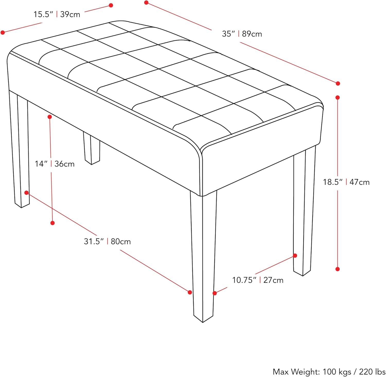 California 24 Panel Bench - CorLiving